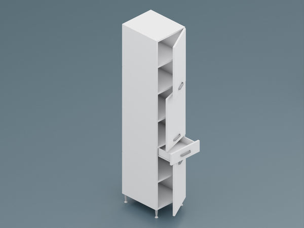 Brelen beépíthető hűtős állószekrény 3 ajtós, 1 fiókos 40cm széles 205 cm magas elem