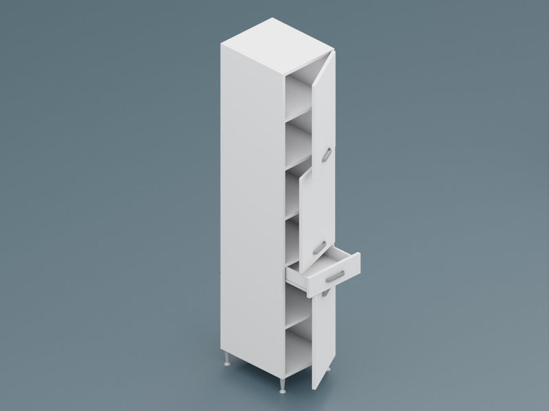 Brelen beépíthető hűtős állószekrény 3 ajtós, 1 fiókos 40cm széles 205 cm magas elem