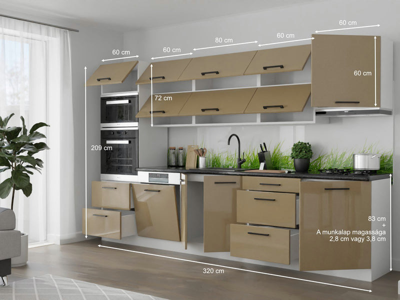 Altena 320/72 cm konyhablokk